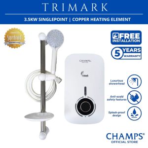 Champs Trimark 3.5 kw Singlepoint Instant Shower Water Heater (Please ask the seller before buying the unit)
